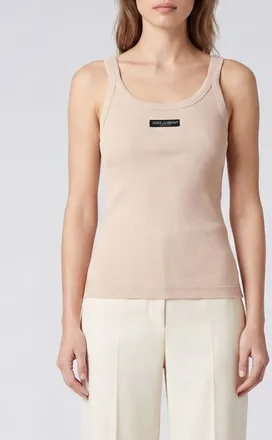 Dolce & Gabbana Top in cotone con logo