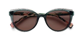 Etnia Barcelona Esse Polarized GRPK Womens Sunglasses Green Size 55