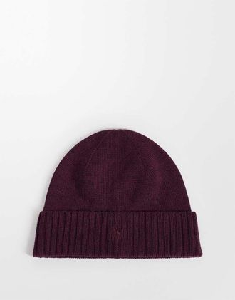 Polo Ralph Lauren berretto con logo icon tono su tono bordeaux-Rosso