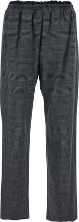 Diesel p-tilson Grey Pants With Logo Detail On The Rear And All-over Check Motif In Wool Blend Stretch Man
