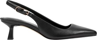 Marc Fisher LTD Mlkory Pump Womens Black Pointed Toe Kitten Heel HTAT1052