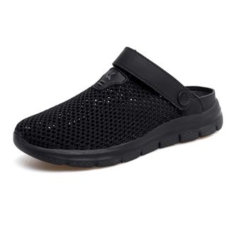 Generic 2026 Women Slippers Couples Fashion Solid Color Bag Toe for Men and Comfortable Breathable Non Slip Outdoor (Black, 3.5)