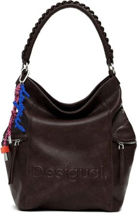 Desigual Big Faux Leather Backpack in Dark Brown at Nordstrom