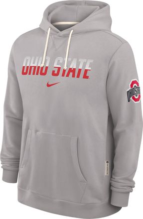 Nike Ohio State Sideline Standard Issue Nike Mens Dri-FIT College Pullover Hoodie in Grey | 03AZ09TOH-8DF