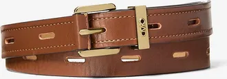 Michael Kors Cutout Leather Blend Belt