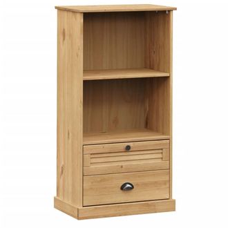Berkfield Home Bookcase VIGO 60x35x114.5 cm Solid Wood Pine in Brown