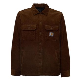 Carhartt Work in Progress Whitsome Shirt Jac - Heren - Casual Overhemden - Bruin - S - Katoen - Overhemden