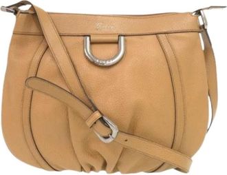 Gucci Pre-owned Vintage Shoulder Bag - Dames - Vintage Schoudertas - Bruin - ONE Size - Leer - Vintage