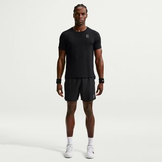 Nike Mens Court Advantage Dri-FIT 6 Tennis Shorts in Black | FZ6913-010