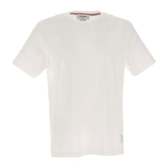 Thom Browne T-Shirts, male, White, Size: 2XL Jersey Relaxed Side Slit Tee