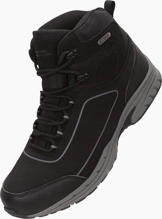 Mountain Warehouse Mens Mountain Warehouse Mens Ramble Softshell Walking Boots - Black/Grey - Size: 13
