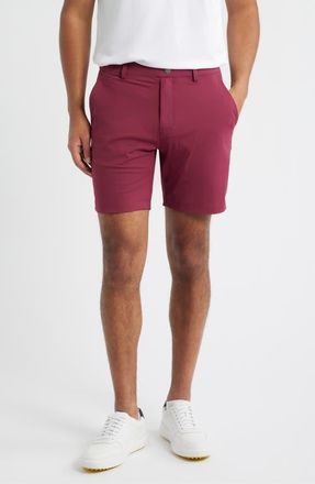 Swannies Bunker Flat Front Stretch Golf Shorts in Berry at Nordstrom, Size 38