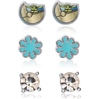 Star Wars The Mandalorian Stud Earrings, 3 Pairs in Multi at Nordstrom