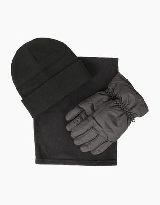 Mountain Warehouse Womens Mountain Warehouse Womens/Ladies Hat Gloves And Scarf Set - Black - Size: M