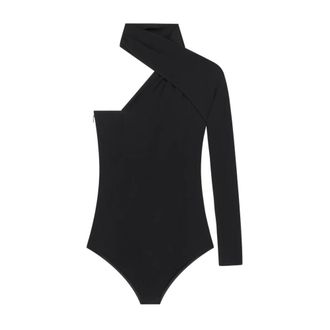 Courr&egrave;ges Full-Body, female, Black, M, Draped One-Shoulder Body