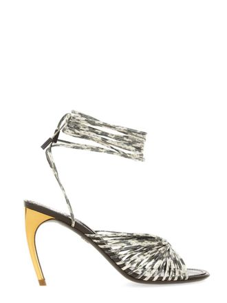 Ferragamo Multicolor Printed Heels