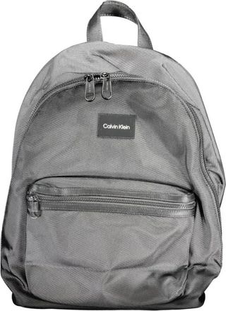 Calvin Klein Zwarte Polyester Rugzak met Laptop Houder - Heren - Rugzakken - Grijs - ONE Size - Polyester - Tassen