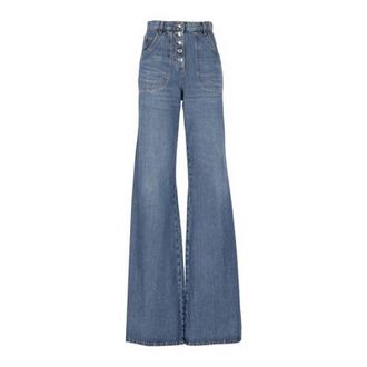 Etro Flared Blauwe Katoenen Jeans met Borduursel Etro, Blue, Dames