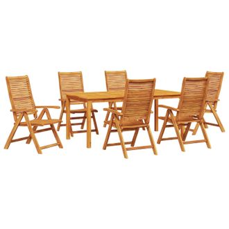 vidaXL Conjunto De Comedor De Jard&iacute;n 7 Uds. Marr&oacute;n Vidaxl