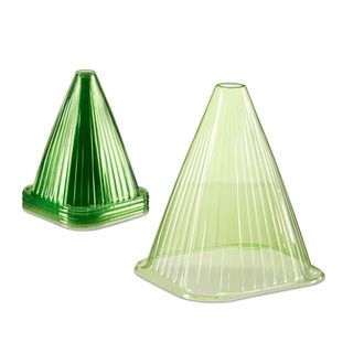 OEM Paquete De 20 Conos De Forzado, Accesorio Para Plantas, Protecci&oacute;n Contra Caracoles Y P&aacute;jaros, Pvc, Forma De Campana, Verde