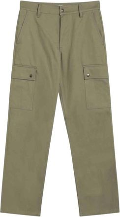 Burberry Straight Broeken - Heren - Straight fit broeken - Groen - M - Katoen - Broeken