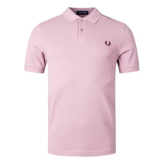 Fred Perry Effen Stoffig Roze Poloshirt
