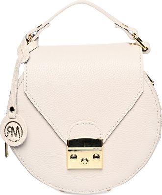 Roberta M Beige Rundleer Tas