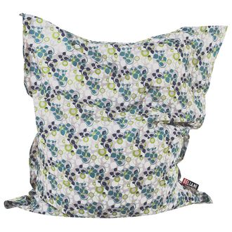 Beliani Puf Coj&iacute;n Grande Estampado De Flores Con Cremallera Asiento Descanso Xl Fuzzy