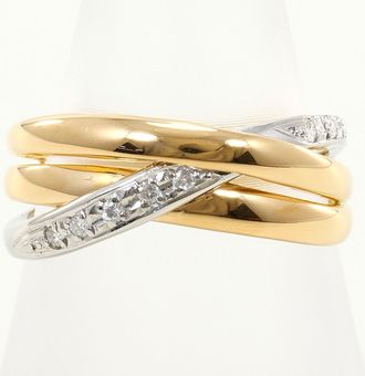C&A Platinum Yellow Gold Yellow Gold (18K) Platinum 900 Band Ring (Pre-Owned)