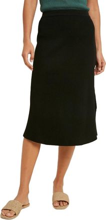 Wishlist Ribbed Midi Sweater Skirt In Black