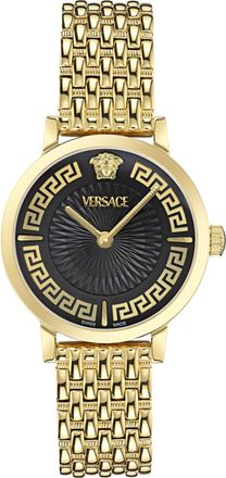 Versace Greca Fortuna Leather Watch
