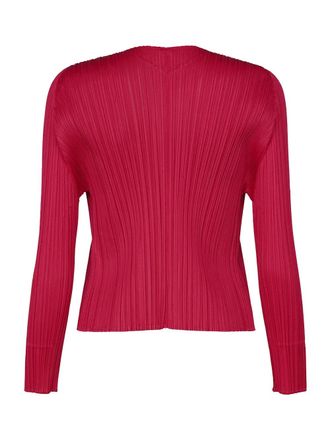 Issey Miyake Pleats Please Cardigan - Red