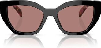 Prada Sunglasses Pra09 S 12 O10 D Black/Light Brown Unisex