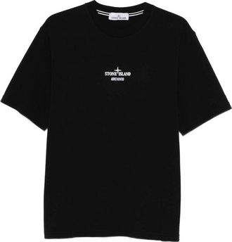 Stone Island T Shirt Nero-Uomo