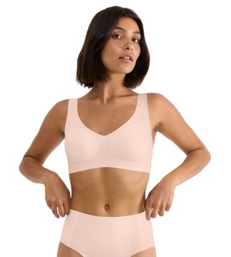 sloggi Bustier SLOGGI ZERO Feel 2.0 Bralette, Damen, Gr. XXL, N-Gr, puff pink, Single Jersey, Obermaterial: 76% Polyamid, 24% Elasthan, BHs Bustier, nahtlos 