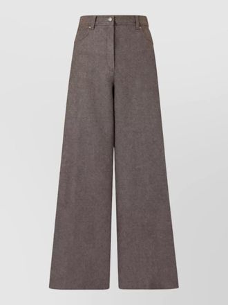 Max Mara wool high-rise wide-leg trousers