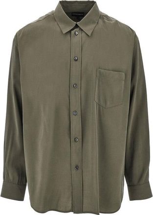 Emporio Armani Silk-hand viscose shirt Man XL