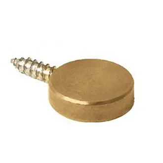 Wurko Portaestante Espiga Laton Caja 200, Portaestante Redondo Para Muebles. - Con Espiga Rosca Madera De 1,5cm. - Lat&oacute;n Di&aacute;metro 1,5cmcaja De 200 Unidades.