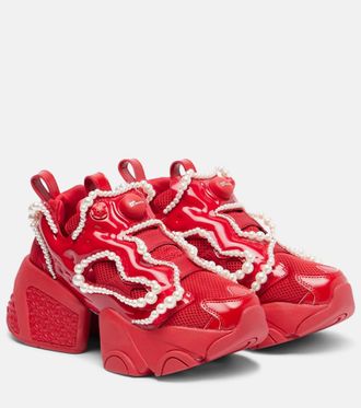 Comme Des Gar&ccedil;ons x Reebok embellished platform sneakers