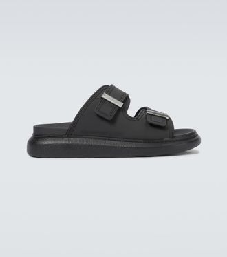 サンダル Alexander Mcqueen Sandalo Hybrid Double Buckle Alexander Mcqueen Hybrid Double Buckle Sandal In Beige