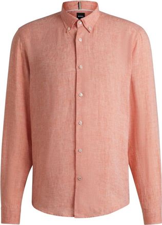 HUGO BOSS Overhemden, Heren, Oranje, M, Hemd