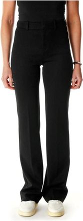 Drykorn High-Waisted Glitter Broek met Zakken - Dames - Straight fit broeken - Zwart - W30 L34 - Broeken