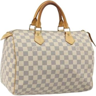 Louis Vuitton Pre-owned Speedy 30 Hand Bag - Dames - Vintage Handtas - Wit - ONE Size - Leer - Vintage