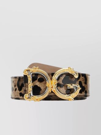 Dolce & Gabbana leopard-print leather belt