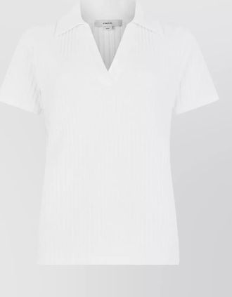 Vince ribbed knit polo shirt slim fit