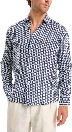 Peninsula Costa Rei Linen Shirt in Multicolor at Nordstrom, Size X-Large