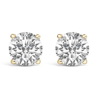 House of Brilliance 14K Yellow Gold 10.00 Cttw Lab Grown Diamond Solitaire Stud Earrings
