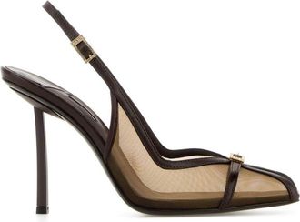 Le Silla Brown Slingback Pumps