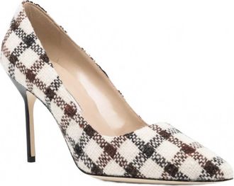 Manolo Blahnik Womens Bb 90 Checked Tweed Heels In Multi