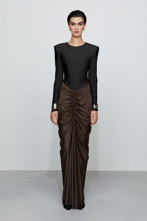 Et Ochs Tate Gown in Black/chocolate at Nordstrom, Size 8